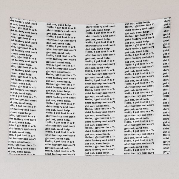 Item preview, Black and white text based T-shirt - Lost in a T shirt factory.  designed and sold by OffensiveTCG.