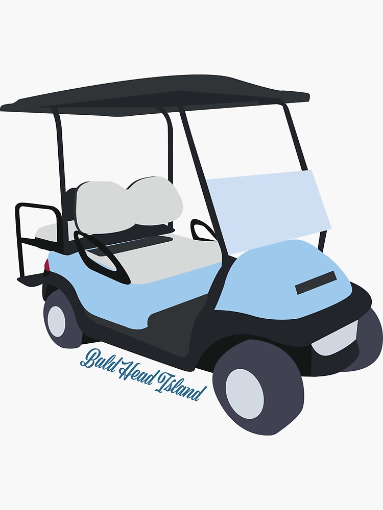 "Bald Head Island Golf Cart" Sticker for Sale by RosePetals14 Redbubble