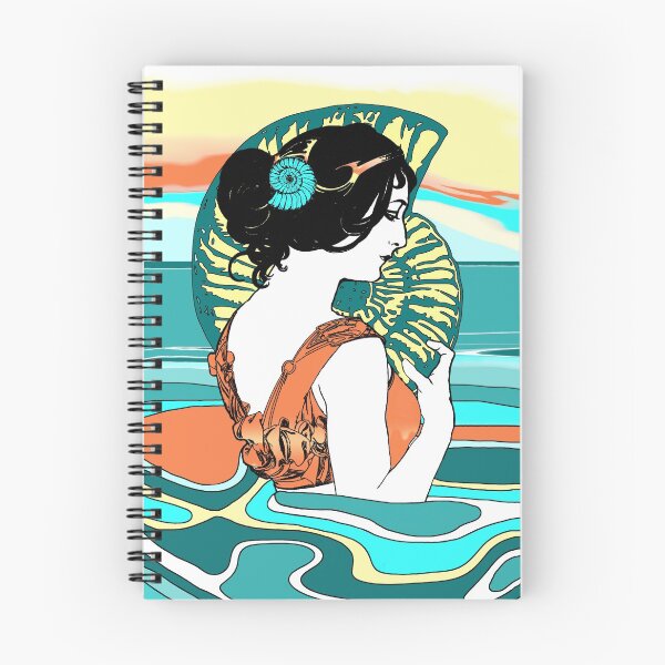 Item preview, Listen to the Sea Nouveau Lady With Shell Digital Art designed and sold by Sherri Leeder.