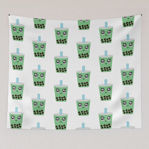 Item preview, Matcha boba milk tea - offset pattern designed and sold by tothemoons.