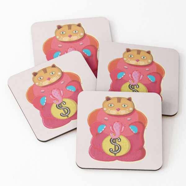 Item preview, Lucky Elephant Dollar wear cat hat designed and sold by Supachet.
