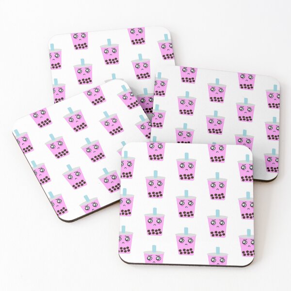 Item preview, Pink boba milk tea - offset pattern designed and sold by tothemoons.