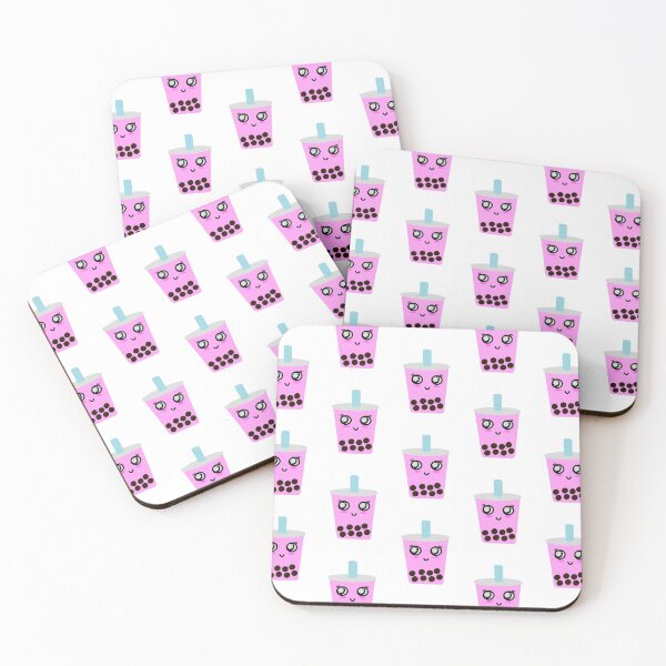 Item preview, Pink boba milk tea - offset pattern designed and sold by tothemoons.