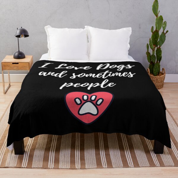 Item preview, I love dogs and sometimes people - white script designed and sold by DoggyLoveCA.