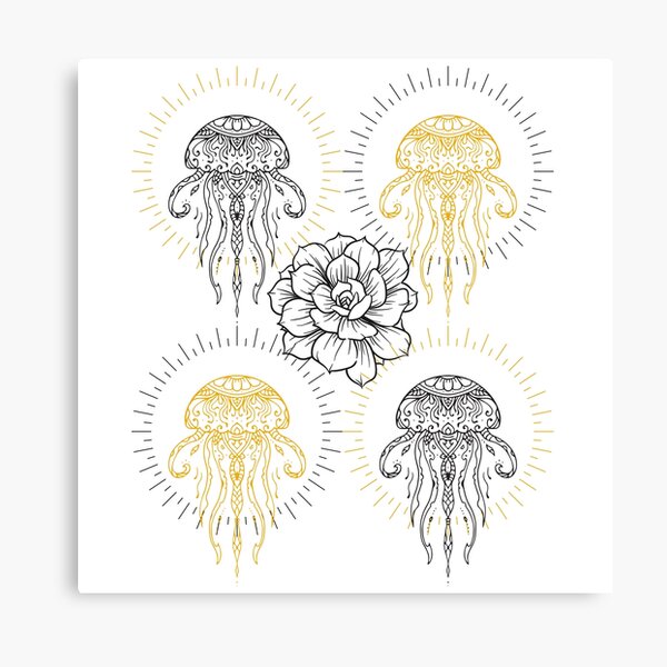 Buy Jellyfish Continuous Line Outline Temporary Tattoo Online in India   Etsy