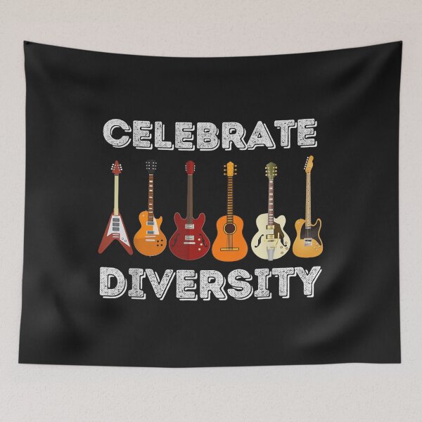 Item preview, Celebrate Diversity  Funny Guitar Lover  Guitarist Gift TShirt68 designed and sold by etamarapk.
