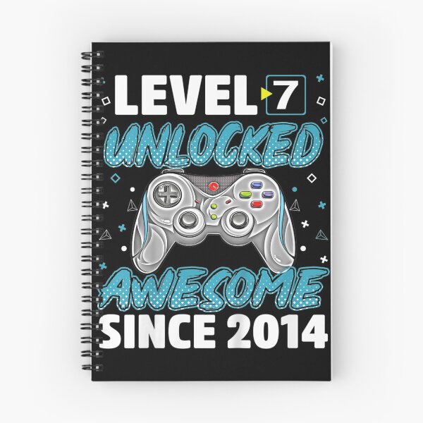 Item preview, Kids Level 7 Unlocked Awesome Since 2014 Video Game Birthday Boy designed and sold by JohnnieJSmith.