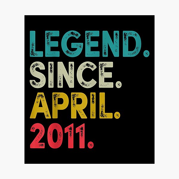 Item preview, Legend Since April 2011 Boy Girl 10 Years Old 10th Birthday designed and sold by JohnnieJSmith.