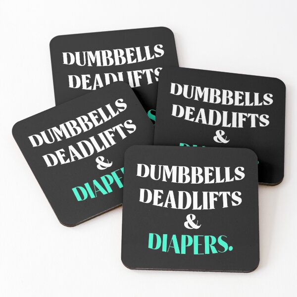 Item preview, Dumbbells Deadlifts and Diapers Funny Gym Gift  designed and sold by Rami Khalifah.