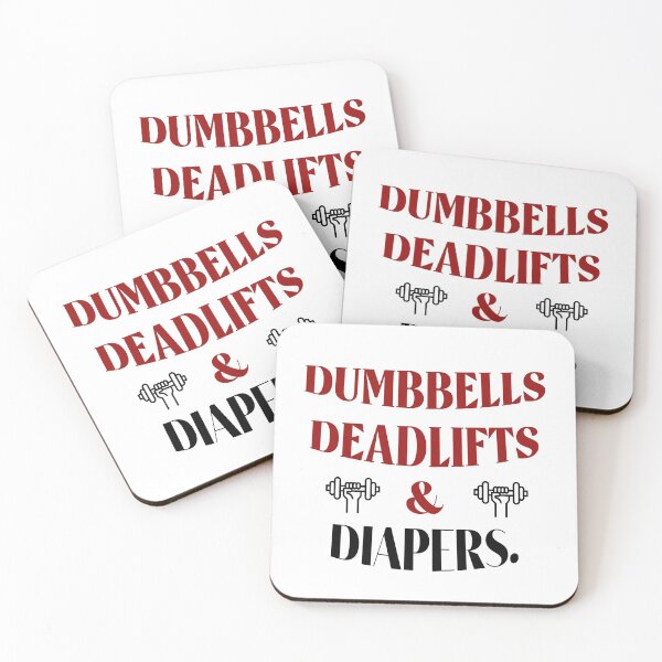 Item preview, Dumbbells Deadlifts and Diapers Funny Gym Gift  designed and sold by Rami Khalifah.
