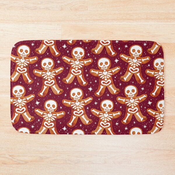 Item preview,  Gingerbread Skeletons Maroon designed and sold by Paisley Yazel.