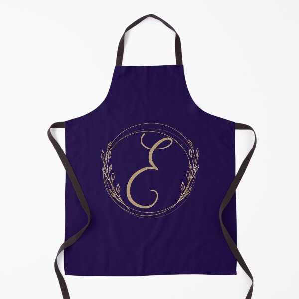 Item preview, Letter E - Gold Leaves on blue background designed and sold by Rionda.