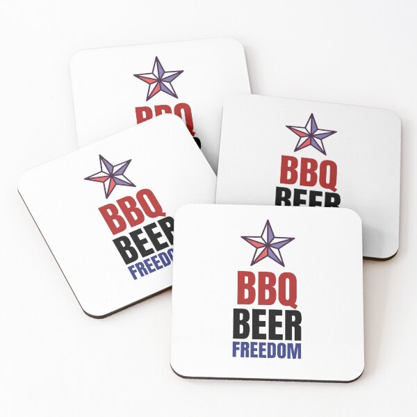 Item preview, BBQ BEER FREEDOM flag star 4th of July  designed and sold by bosilvercat.