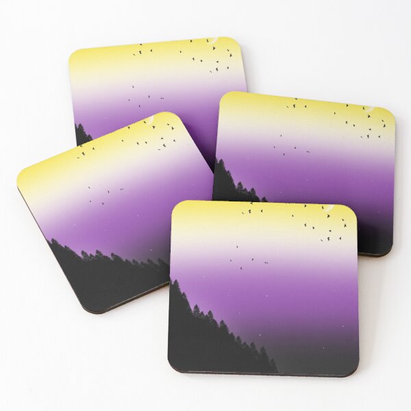 Item preview, Fir landscape (non-binary flag) designed and sold by Drawtoshi.