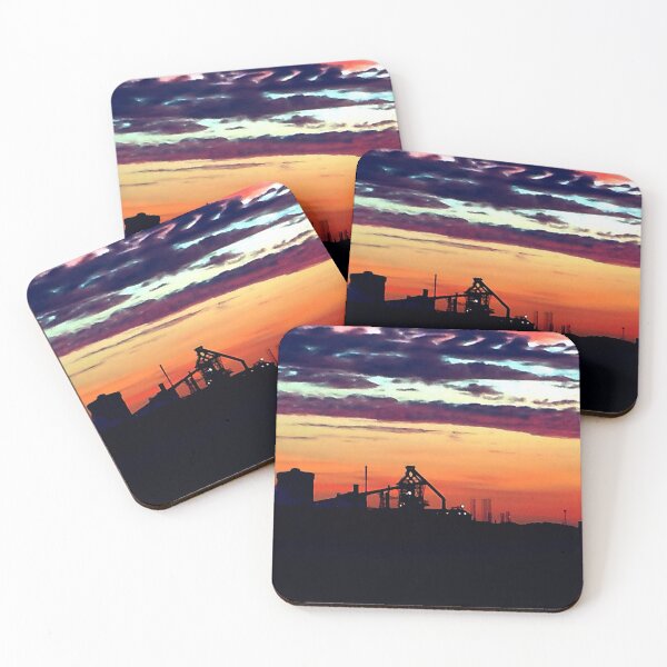 Item preview, Steelworks Photography - At Teesside, Middlesbrough, Sunset Beach designed and sold by WildBerryArt.