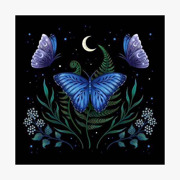 Aperçu de l'œuvre Papillon Morpho bleu créée et vendue par episodicDrawing.