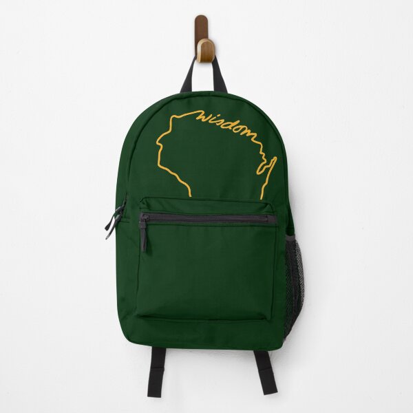 Item preview, Wisdom Script Wisconsin Outline Green Gold designed and sold by gstrehlow2011.