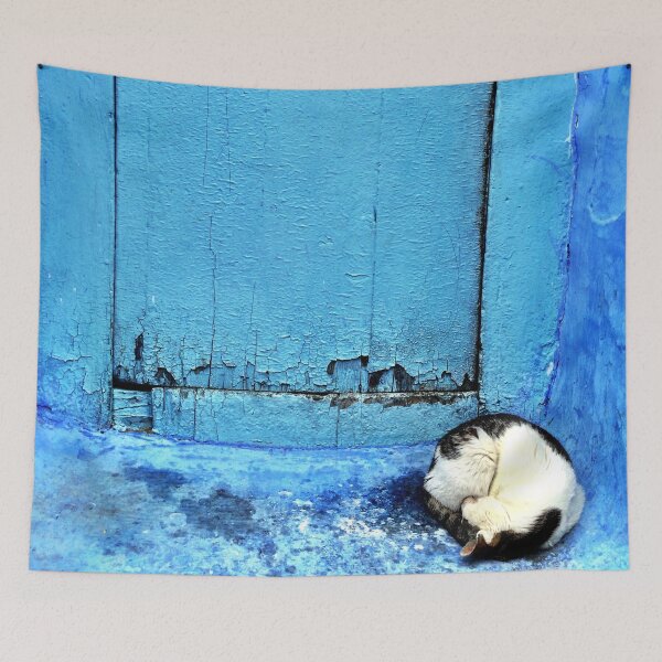 Item preview, Cat of the Blue City, Chefchaouen, Morocco designed and sold by buckal.