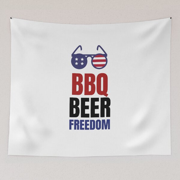 Item preview, BBQ BEER FREEDOM eyeglass 4th of July  designed and sold by bosilvercat.