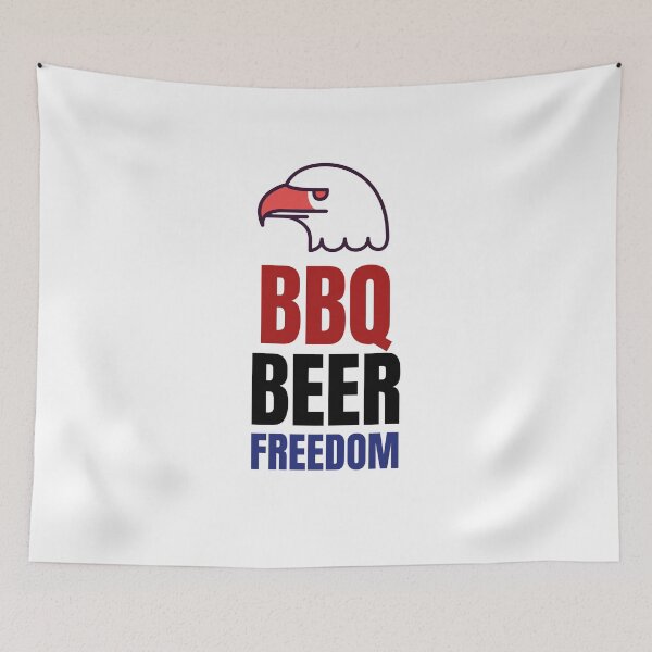 Item preview, BBQ BEER FREEDOM hawk 4th of July  designed and sold by bosilvercat.