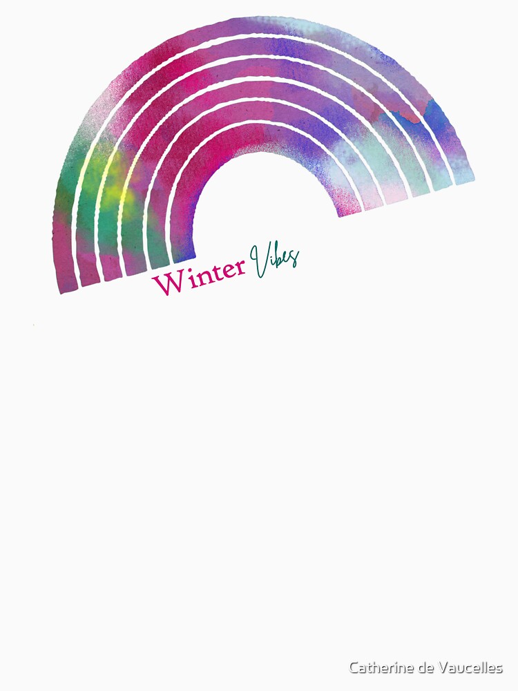 Aperçu 3 sur 3. T-shirt coupe relax avec l'œuvre Winter Vibes créée et vendue par 1mondeapart.