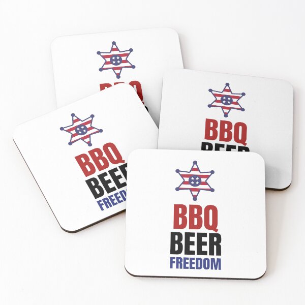 Item preview, BBQ BEER FREEDOM star 4th of July designed and sold by bosilvercat.