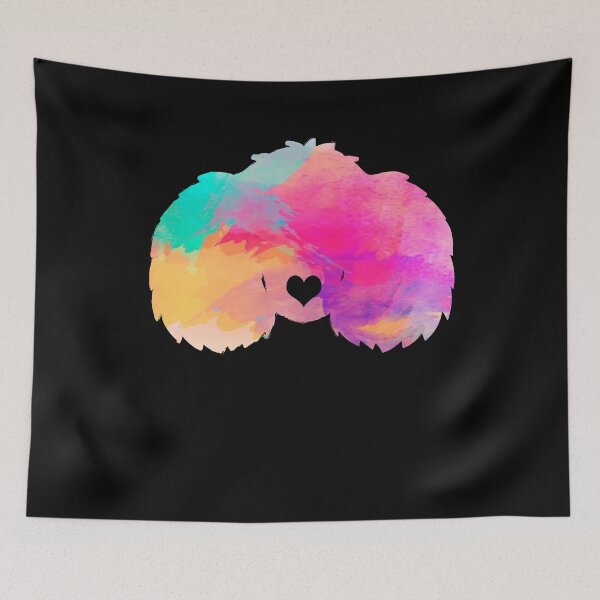 Item preview, funny poodle heart dog art watercolor designed and sold by alaechamlal.