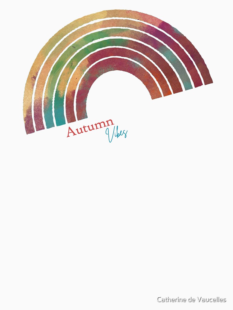 Aperçu 3 sur 3. T-shirt échancré avec l'œuvre Autumn Vibes créée et vendue par 1mondeapart.