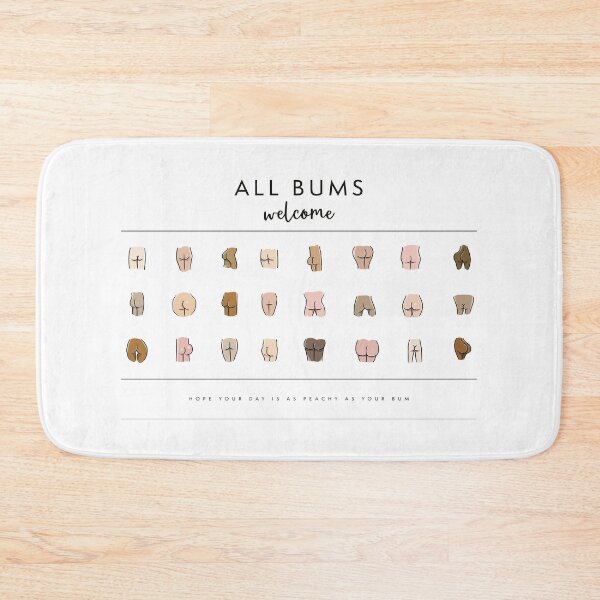 Item preview, All Bums Welcome - Funny Bathroom Art designed and sold by pennyandhorse.