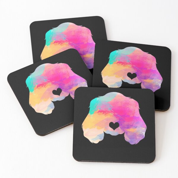 Item preview, funny cocker spaniel heart dog art watercolor designed and sold by alaechamlal.