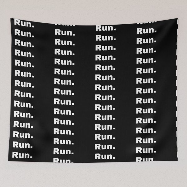 Item preview, Black and white text based T-shirt - Run.  designed and sold by OffensiveTCG.