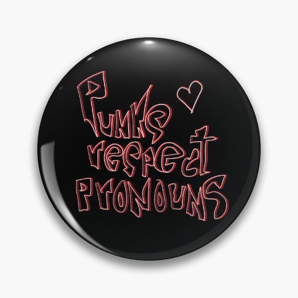 Aperçu de l'œuvre Les punks respectent les pronoms <333 créée et vendue par sphinxouxsie.