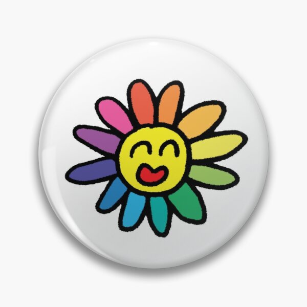 Takashi Murakami Flower Pins And Buttons Redbubble