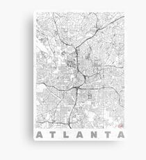 Atlanta Kartenlinie Metallbild