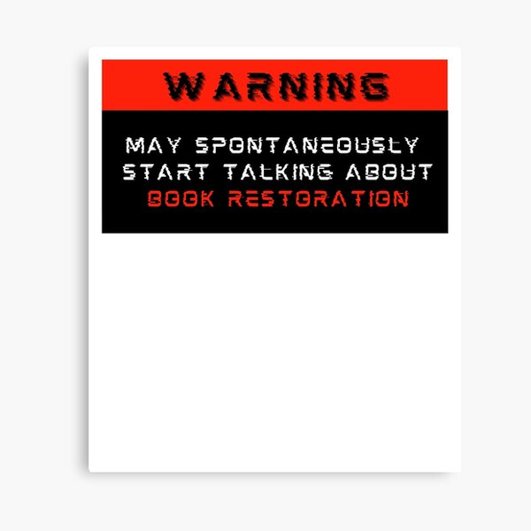 Item preview, Warning: May spontaneously start talking about Book Restoration designed and sold by Mucchhad.
