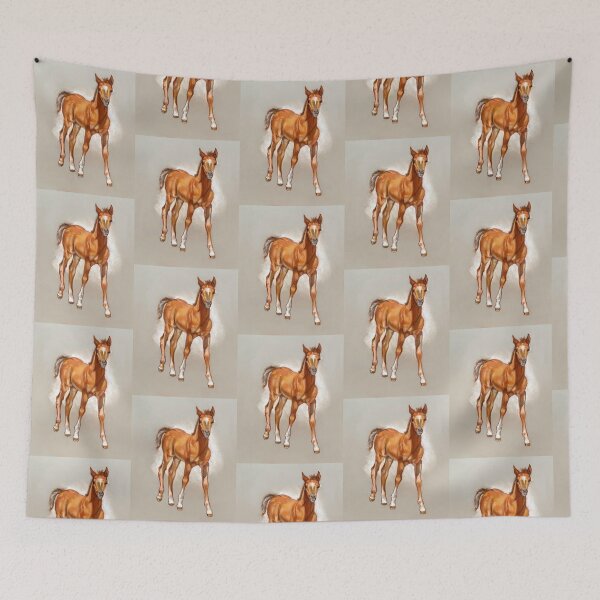 Artikelvorschau, Fohlen in Pastell, Baby Horse Art, langbeiniges Hengstfohlen oder Stutfohlen entworfen und verkauft von JoyfulWhimsy.