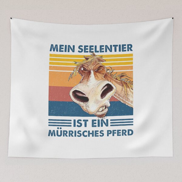 Item preview, MEIN SEELENTIER IST EIN MURRISCHES PFERD VINTAGE designed and sold by Princez21.