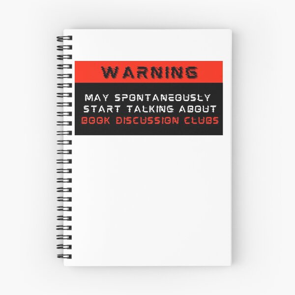 Item preview, Warning: May spontaneously start talking about Book Discussion Clubs designed and sold by Mucchhad.