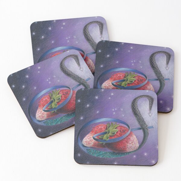 Item preview, S Monogram with Sugared Strawberries and Stars in a Purple Sky - "S is for Sonya" designed and sold by Carye VanDerPol Mahoney.