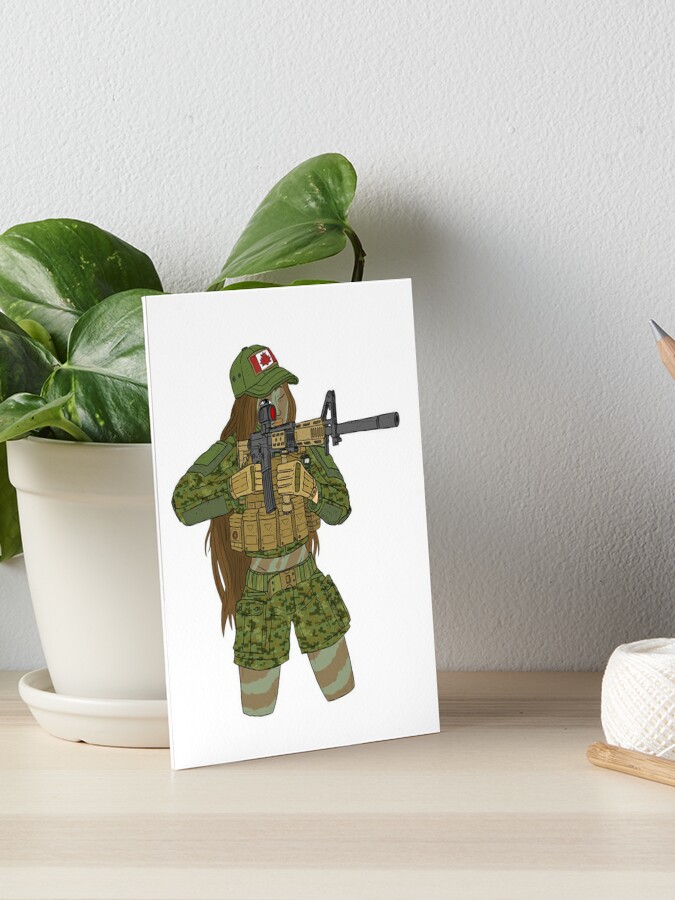 canadian forces. soldier girl. | Art Board Print
