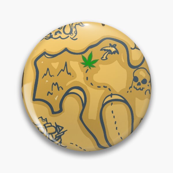 Item preview, Weed Lovers, Pirate Treasure Map #1 designed and sold by Hypnotees.