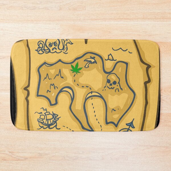 Item preview, Weed Lovers, Pirate Treasure Map #1 designed and sold by Hypnotees.