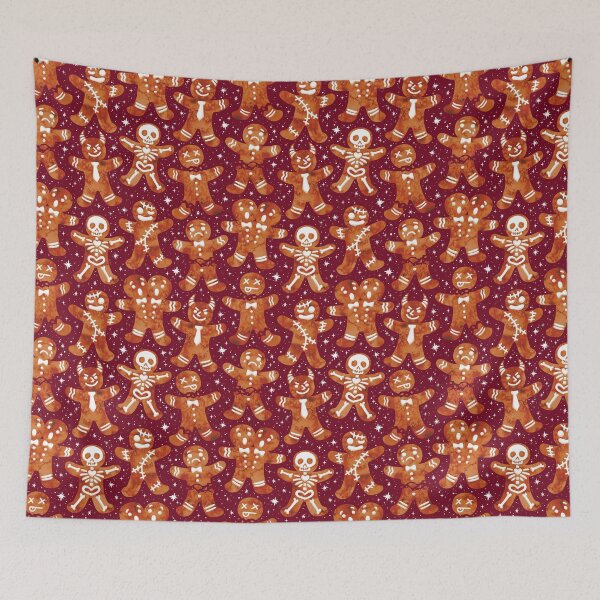 Item preview,  Christmas Ginger Dread Men Maroon designed and sold by Paisley Yazel.