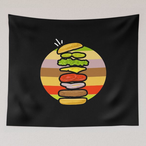 Item preview, Burger Retro Fast Food Grill BBQ Food designed and sold by MooonTees.
