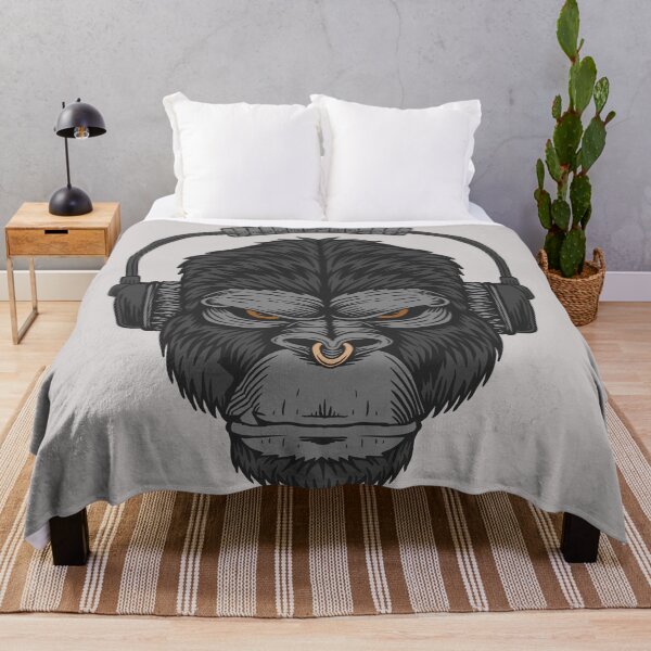 Item preview, Cartoon Gorilla Head with Headphones designed and sold by SLAG-Creative.