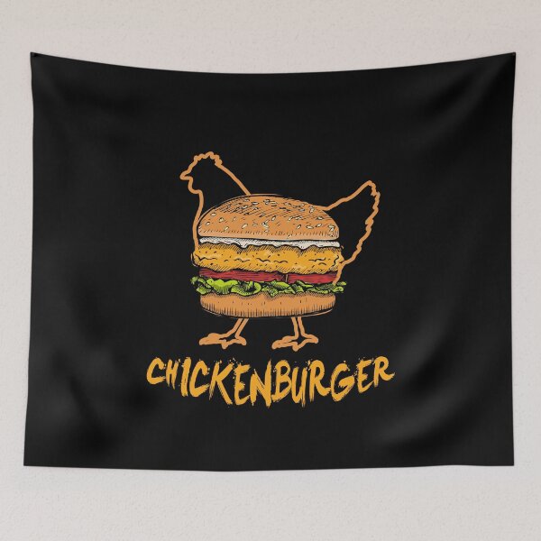 Item preview, ChickenBurger Fast Food Grill BBQ Food designed and sold by MooonTees.