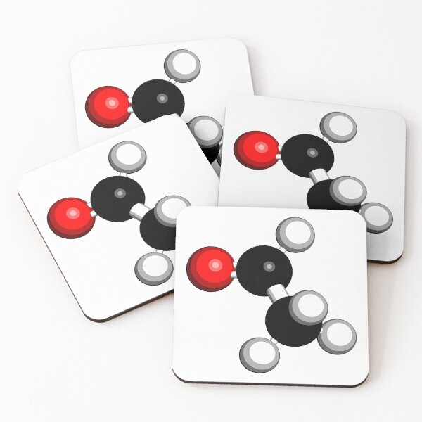 Item preview, Acetaldehyde (ethanal) molecule, chemical structure designed and sold by molekuul.
