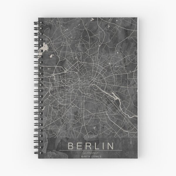 Item preview, Berlin Germany Gray Artistic Map designed and sold by Interpret108.