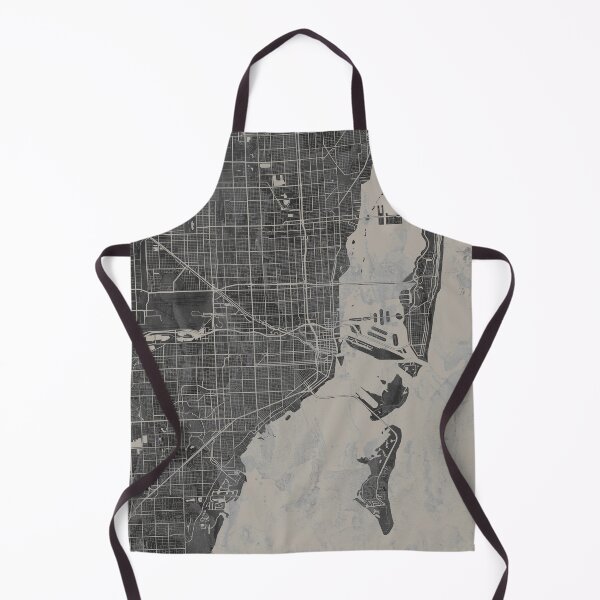 Item preview, Miami Fl Neutral Artistic Map designed and sold by Interpret108.