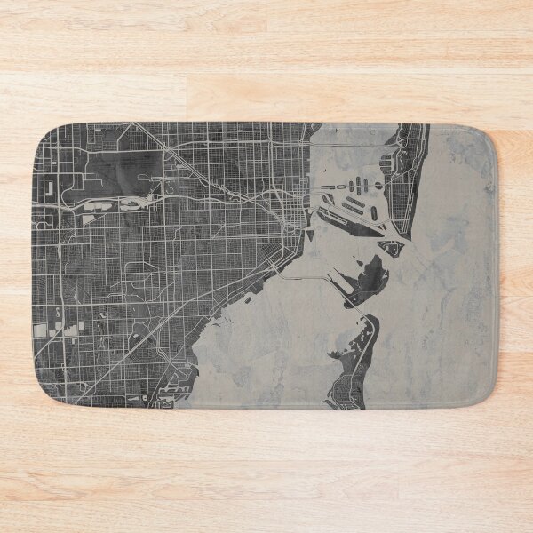 Item preview, Miami Fl Neutral Artistic Map designed and sold by Interpret108.